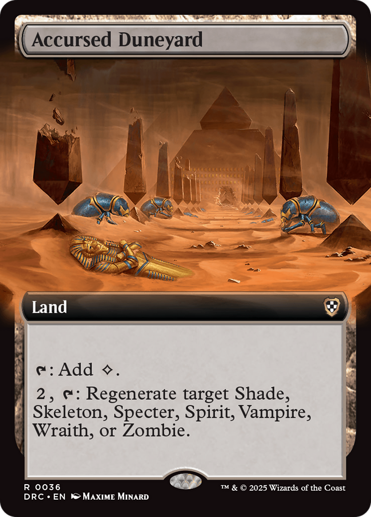Accursed Duneyard (DRC-036) [Commander: Aetherdrift]: (Extended Art)