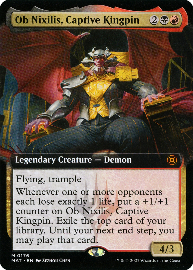 Ob Nixilis, Captive Kingpin (Extended Art) (MAT-176) [March of the Machine: The Aftermath] Foil