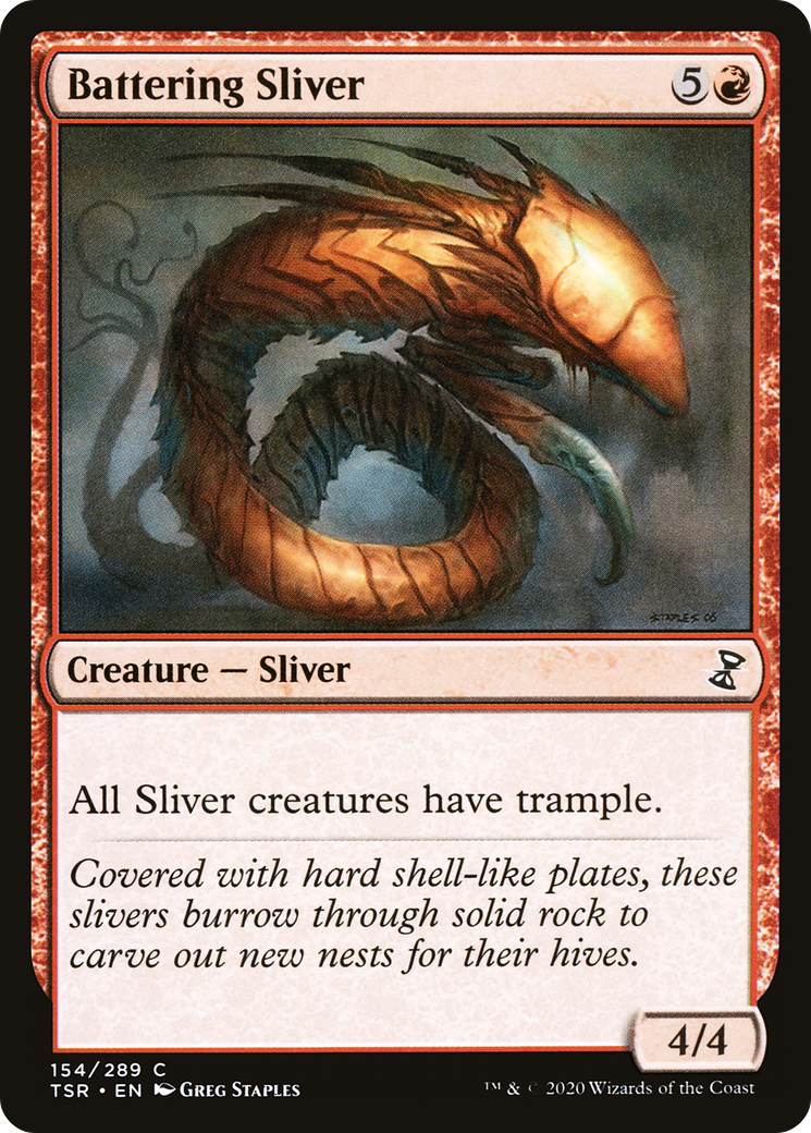 Battering Sliver (TSR-154) [Time Spiral Remastered] Foil