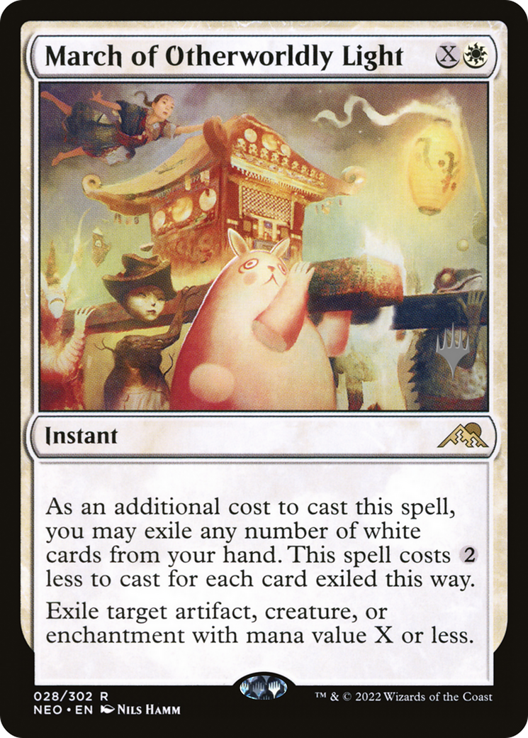 March of Otherworldly Light (PPNEO-028) [Promo Pack: Kamigawa: Neon Dynasty Promos]