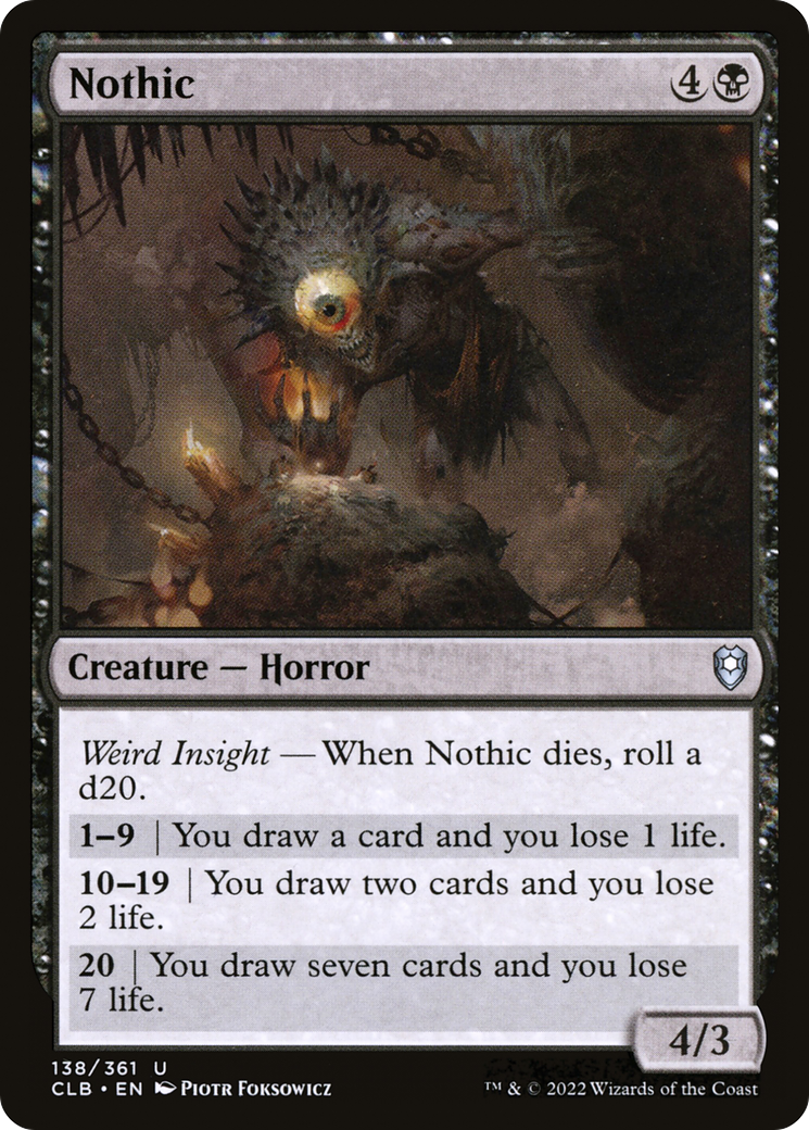 Nothic (CLB-138) [Commander Legends: Battle for Baldur's Gate]