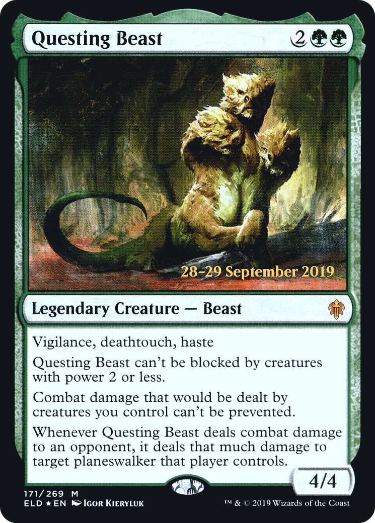 Questing Beast (PRE-171S) [Throne of Eldraine Promos] Foil