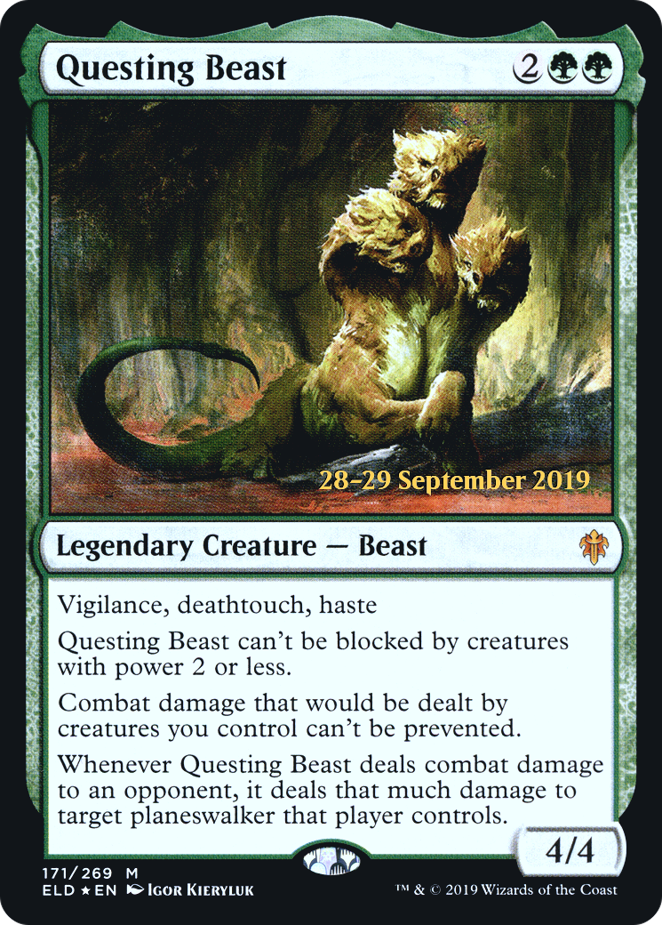 Questing Beast (PRE-171S) [Throne of Eldraine Promos] Foil