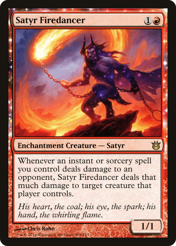 Satyr Firedancer (BNG-108) [Born of the Gods]: (enchantment) Foil