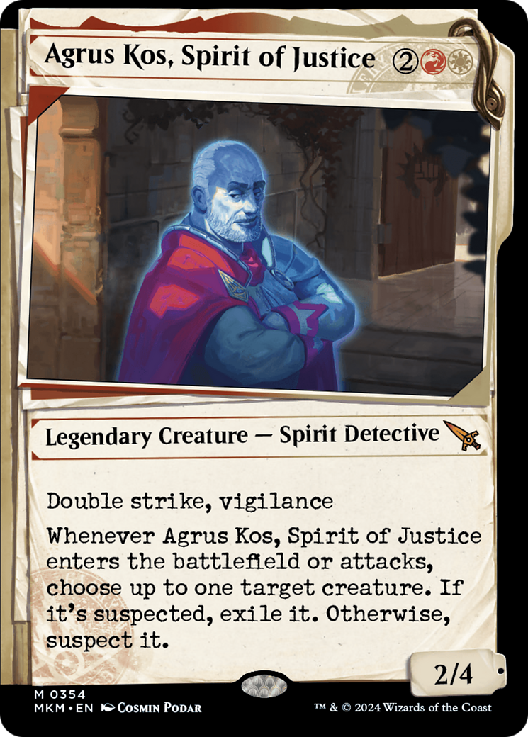 Agrus Kos, Spirit of Justice (MKM-354) [Murders at Karlov Manor]: (Showcase) Foil