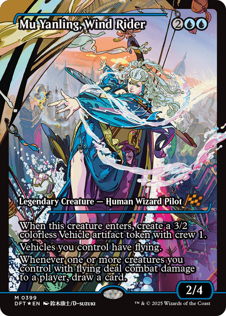 Mu Yanling, Wind Rider (DFT-399) [Aetherdrift]: (Showcase) Foil