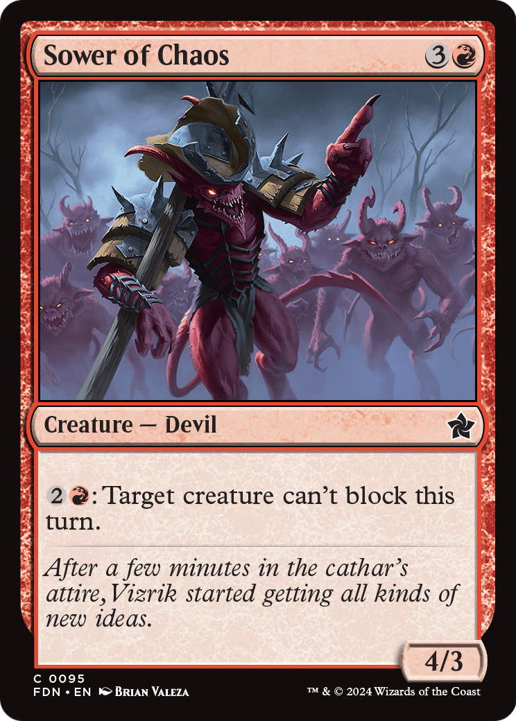 Sower of Chaos (FDN-095) [Foundations] Foil