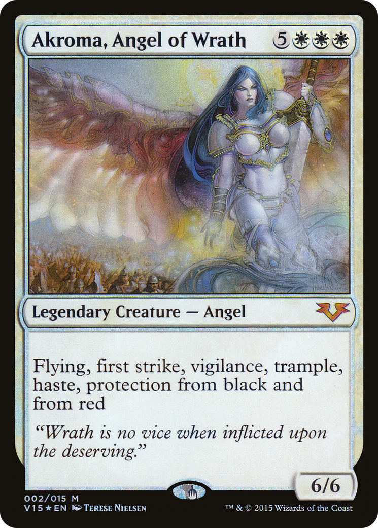 Akroma, Angel of Wrath (V15-002) [From the Vault: Angels] Foil