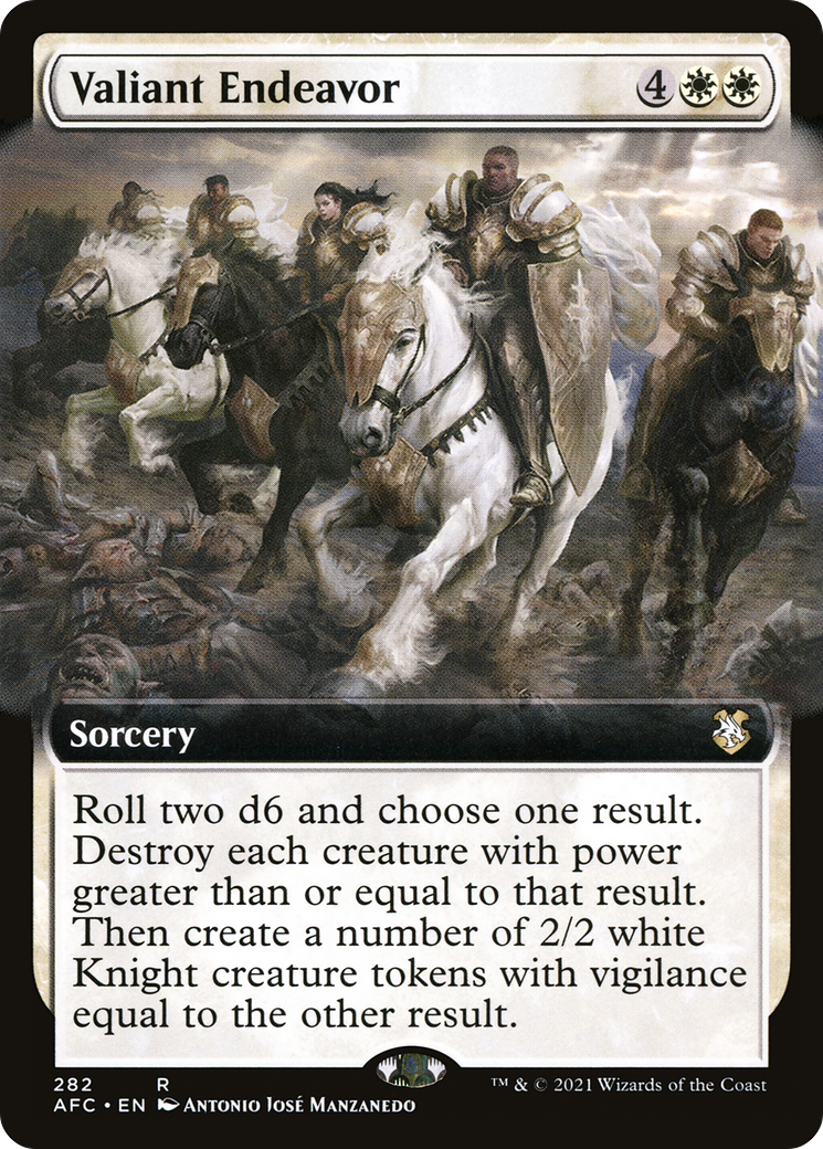 Valiant Endeavor (Extended Art) (AFC-282) [Forgotten Realms Commander]