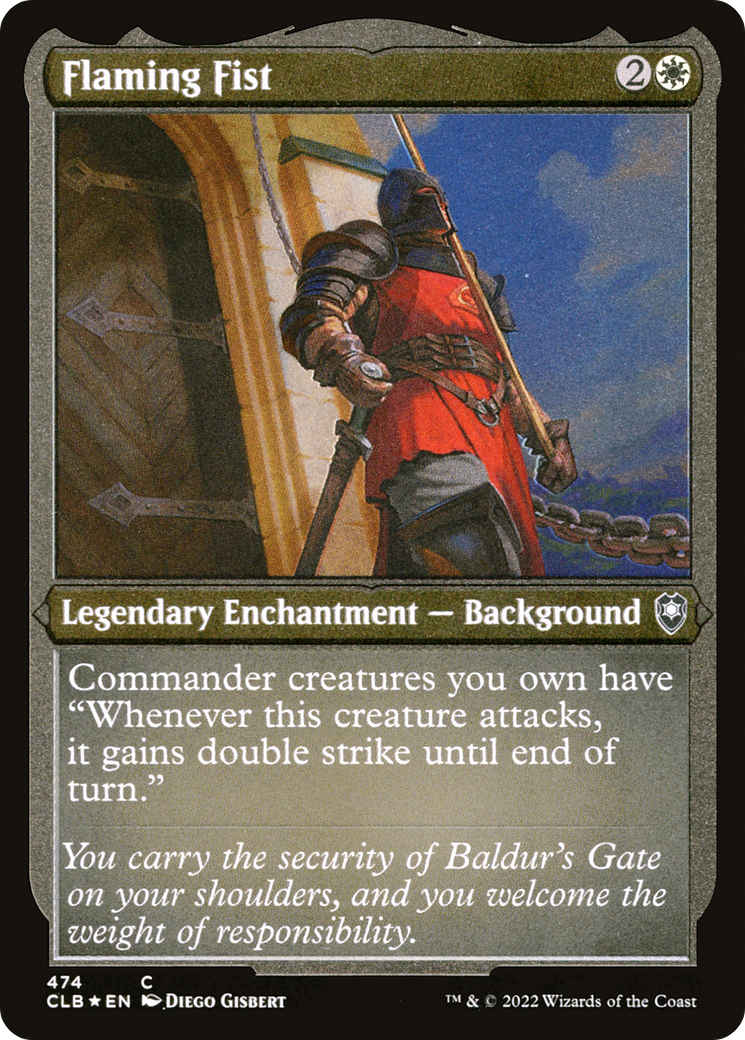 Flaming Fist (Foil Etched) (CLB-474) [Commander Legends: Battle for Baldur's Gate] Foil