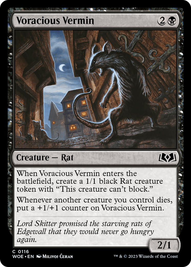 Voracious Vermin (WOE-116) [Wilds of Eldraine]