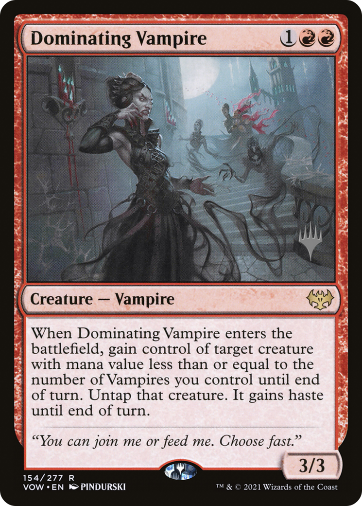 Dominating Vampire (PPNEO-154P) [Innistrad: Crimson Vow Promos]