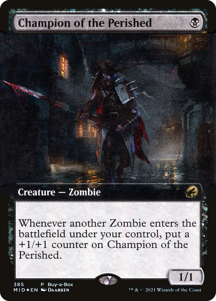 Champion of the Perished (BABP-385) [Innistrad: Midnight Hunt]: (Extended Art) Foil