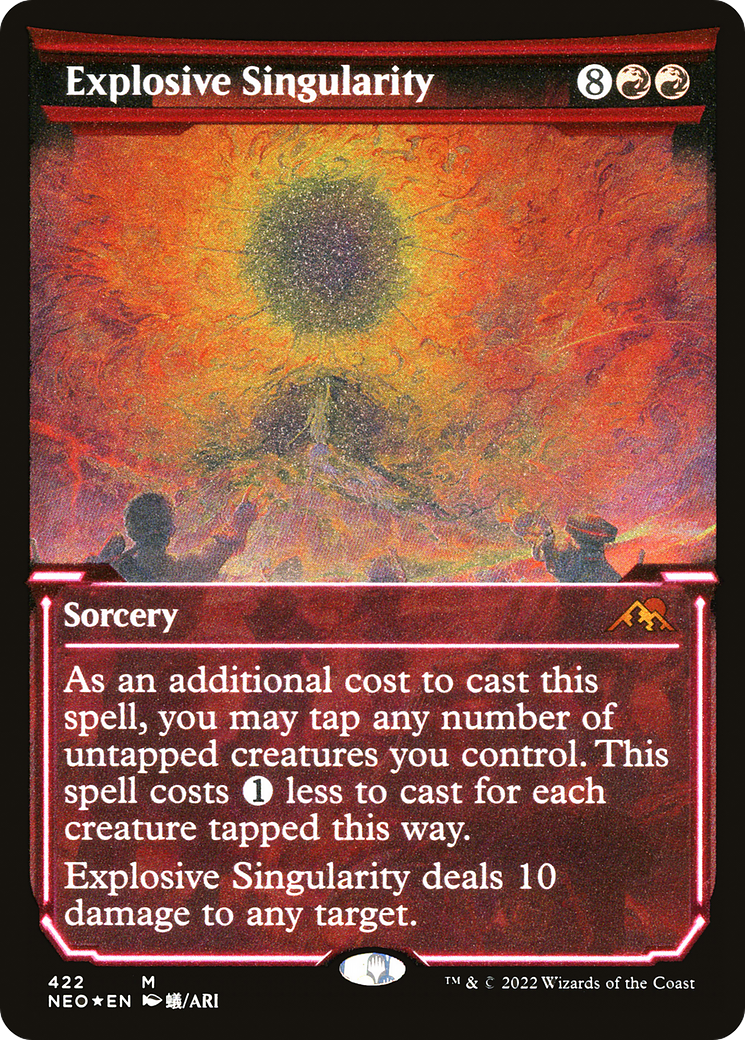 Explosive Singularity (Showcase) (Foil Etched) (NEO-422) [Kamigawa: Neon Dynasty] Foil