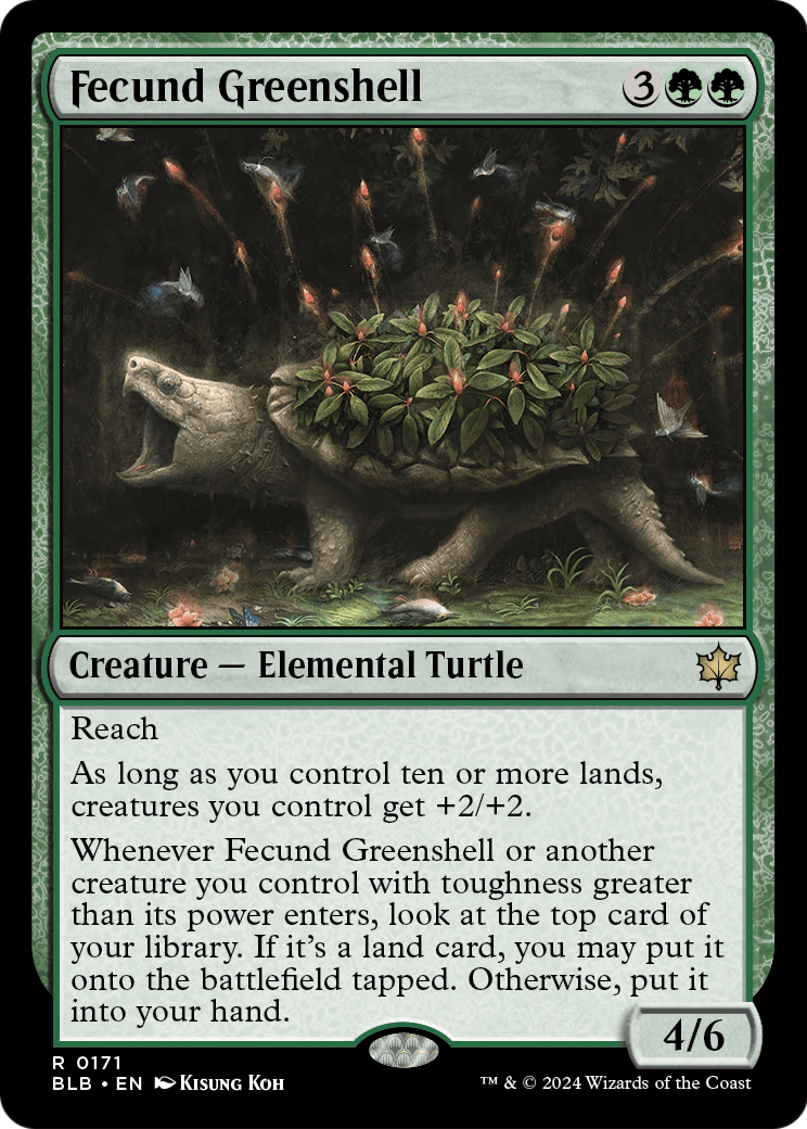 Fecund Greenshell (BLB-171) [Bloomburrow] Foil