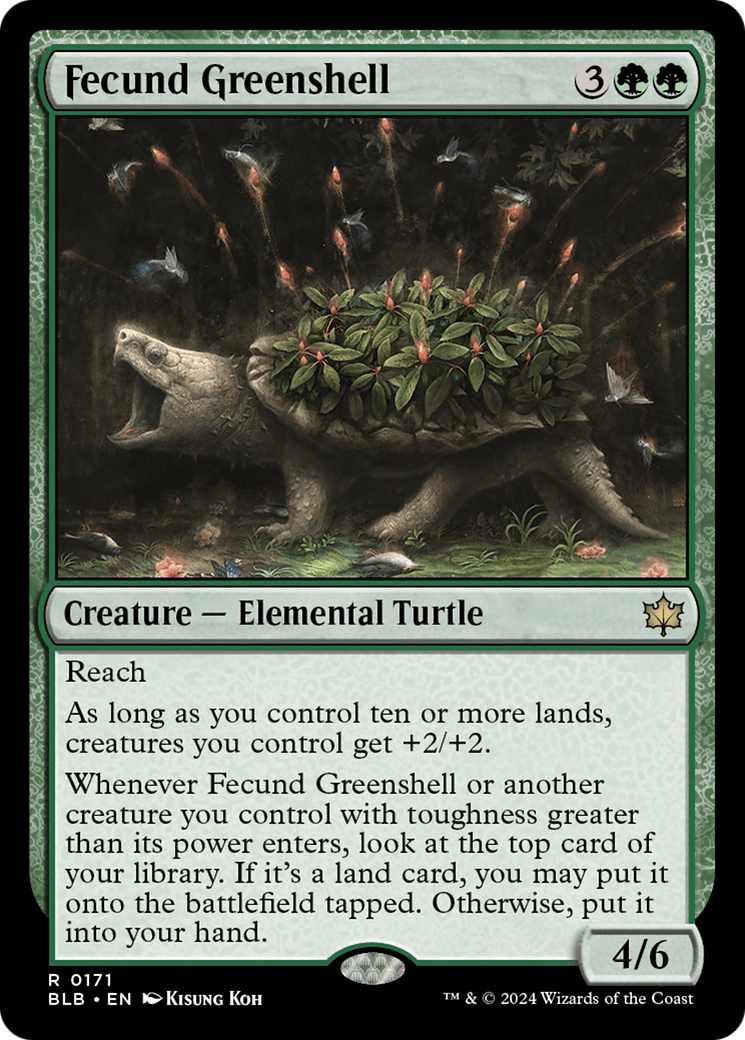 Fecund Greenshell (BLB-171) [Bloomburrow] Foil