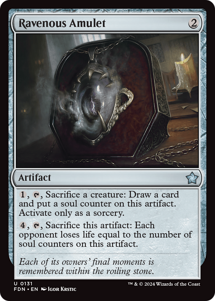 Ravenous Amulet (FDN-131) [Foundations] Foil