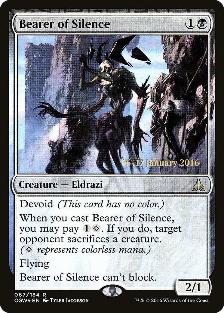 Bearer of Silence (PRE-67S) [Oath of the Gatewatch Promos] Foil