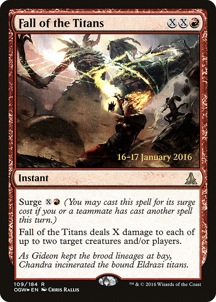 Fall of the Titans (PRE-109S) [Oath of the Gatewatch Promos] Foil