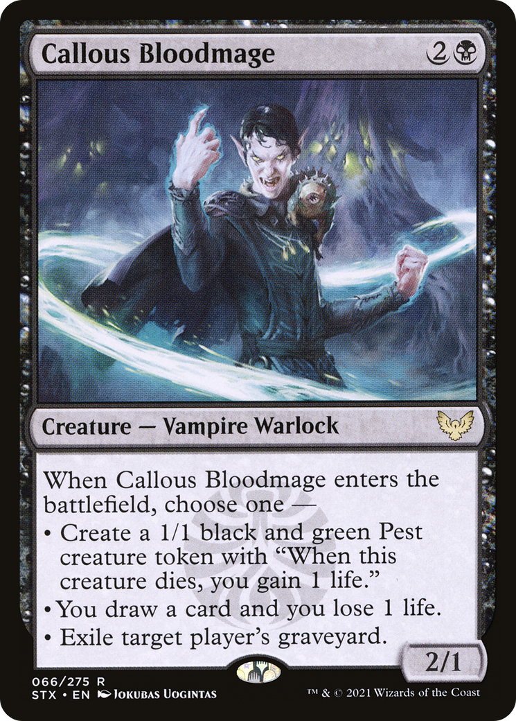 Callous Bloodmage (STX-066) [Strixhaven: School of Mages] Foil