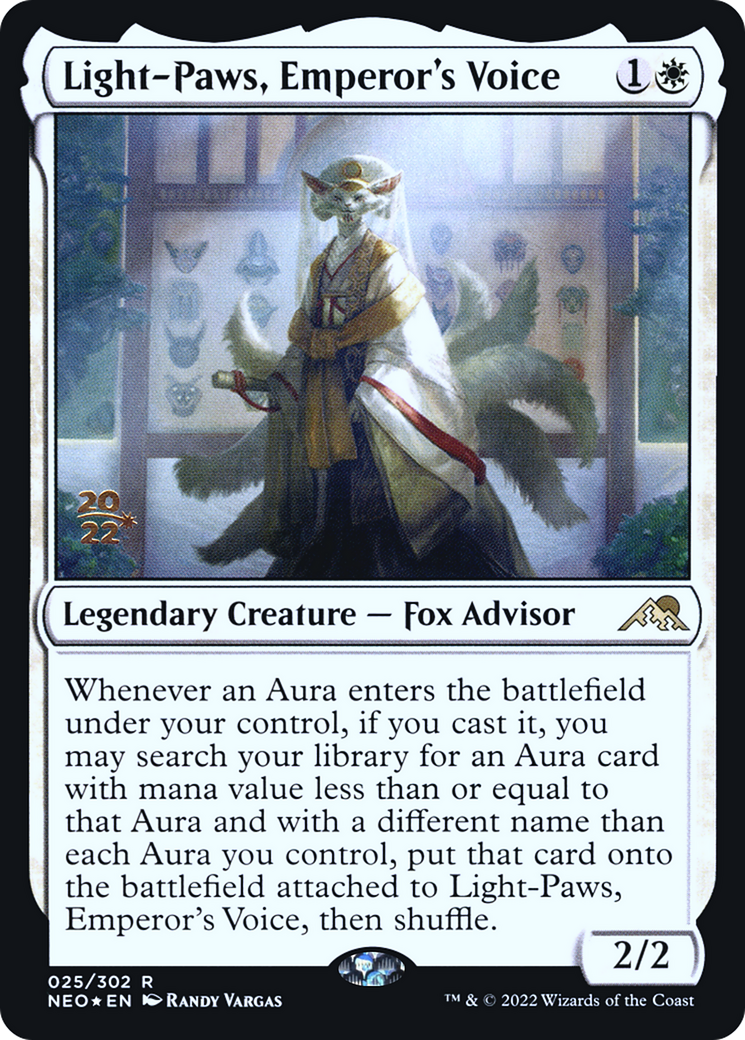 Light-Paws, Emperor's Voice (PRE-025) [Kamigawa: Neon Dynasty Promos] Foil