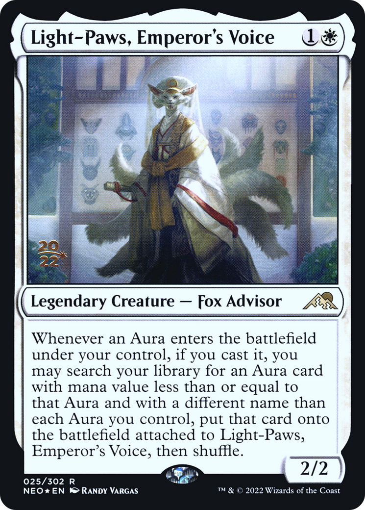 Light-Paws, Emperor's Voice (PRE-25S) [Kamigawa: Neon Dynasty Promos] Foil