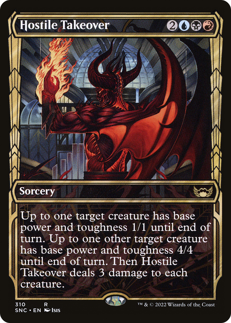 Hostile Takeover (SNC-310) [Streets of New Capenna]: (Showcase) Foil