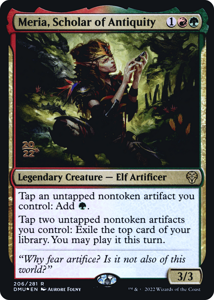 Meria, Scholar of Antiquity (PRE-206) [Dominaria United Promos] Foil