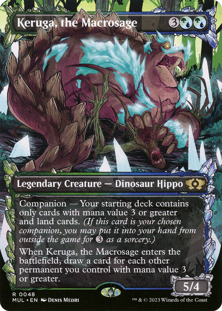 Keruga, the Macrosage (MUL-048) [Multiverse Legends]: (Showcase) (Borderless) Foil