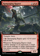 Rampaging Raptor (MOM-366) [March of the Machine]: (Extended Art) Foil