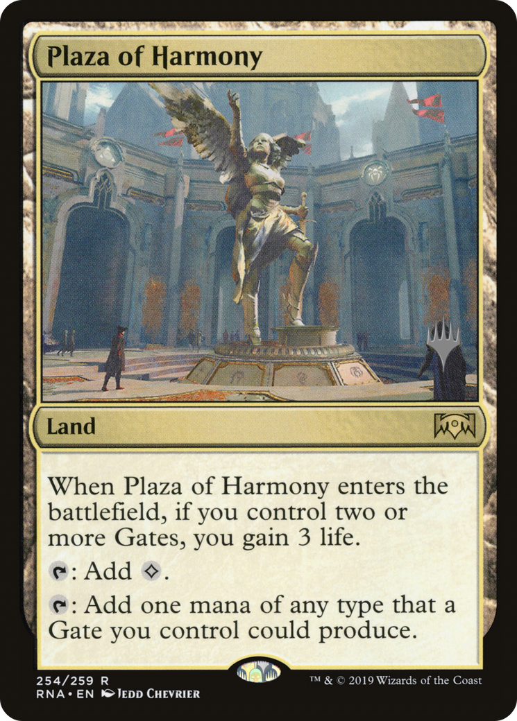 Plaza of Harmony (PPELD-254P) [Promo Pack: Ravnica Allegiance Promos]