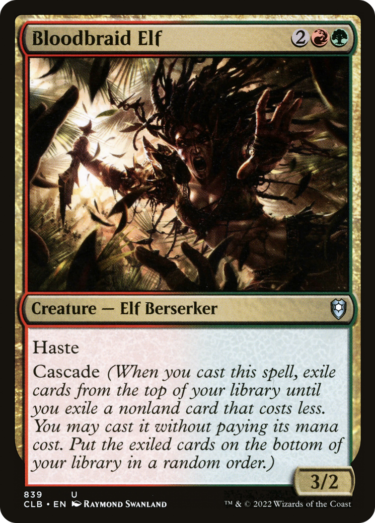 Bloodbraid Elf (CLB-839) [Commander Legends: Battle for Baldur's Gate]