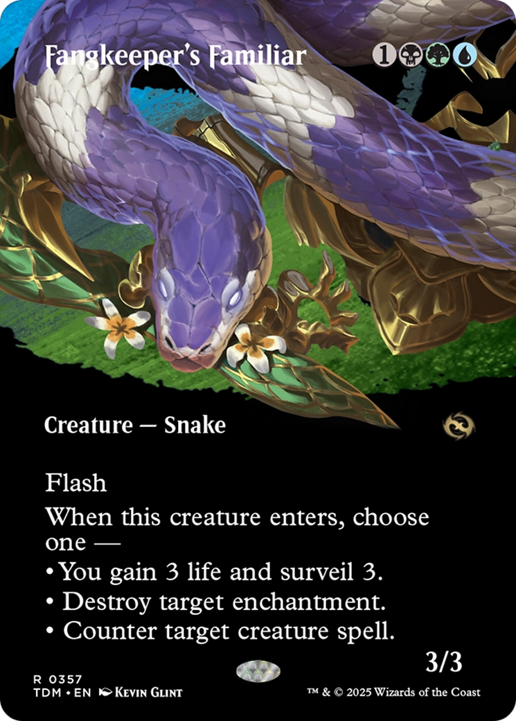 Fangkeeper's Familiar (TDM-357) [Tarkir: Dragonstorm]: (Showcase) (Borderless) Foil