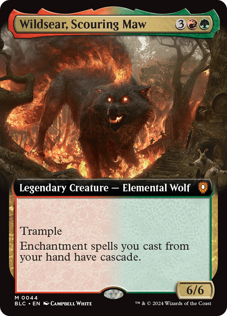 Wildsear, Scouring Maw (BLC-044) [Bloomburrow Commander]: (Extended Art)