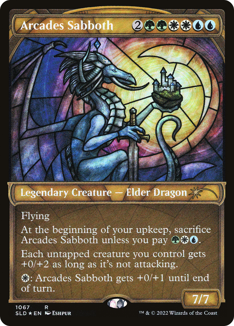 Arcades Sabboth (Stained Glass) (Textured Foil) (SLD-1067) (Showcase) [Secret Lair Drop] Foil