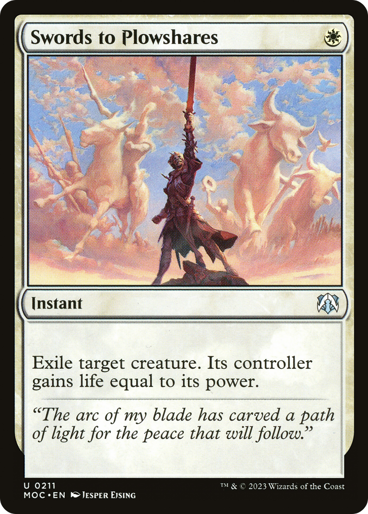 Swords to Plowshares (MOC-211) [March of the Machine Commander]
