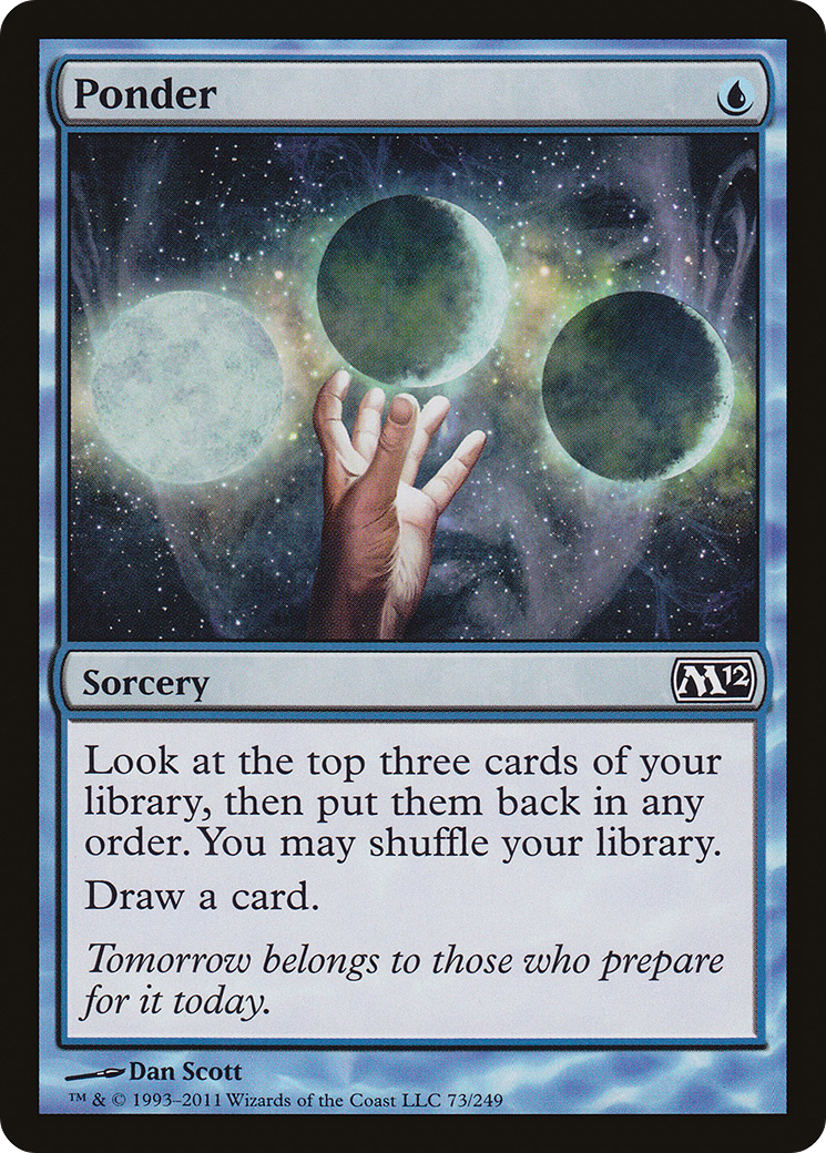 Ponder (M12-073) [Magic 2012] Foil