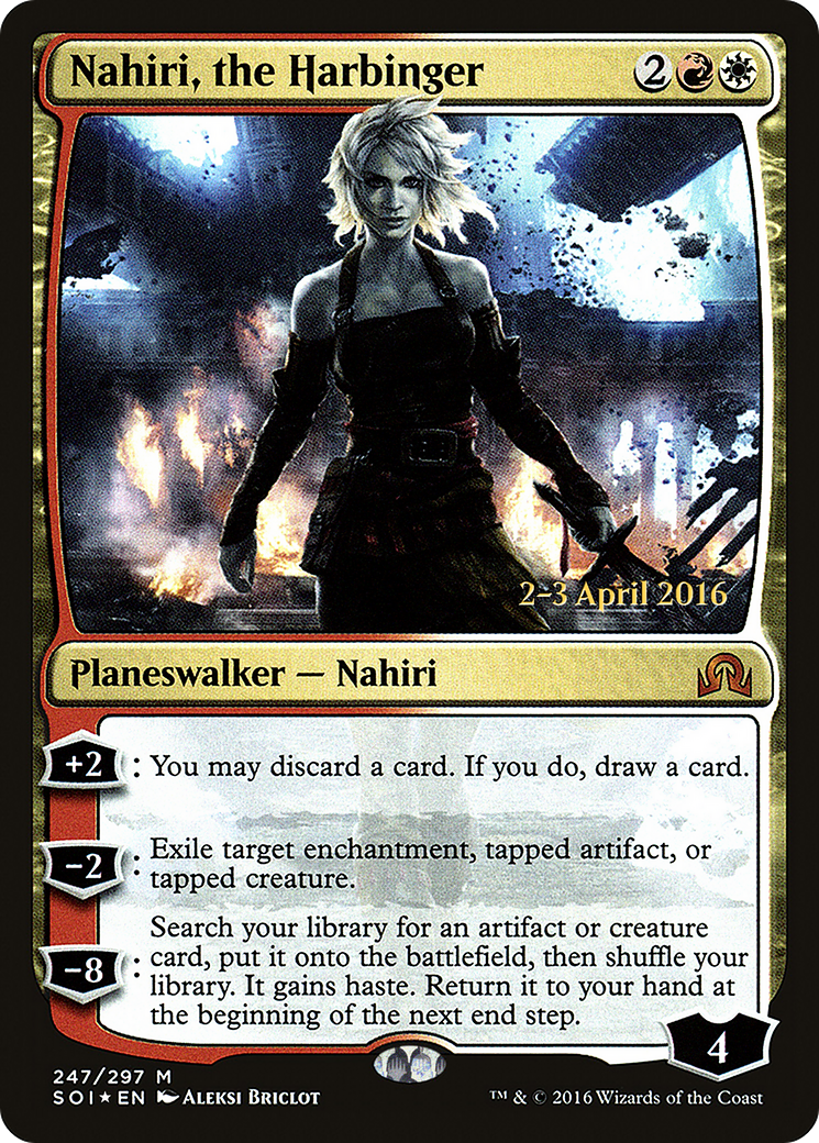 Nahiri, the Harbinger (PRE-247S) [Shadows over Innistrad Promos] Foil