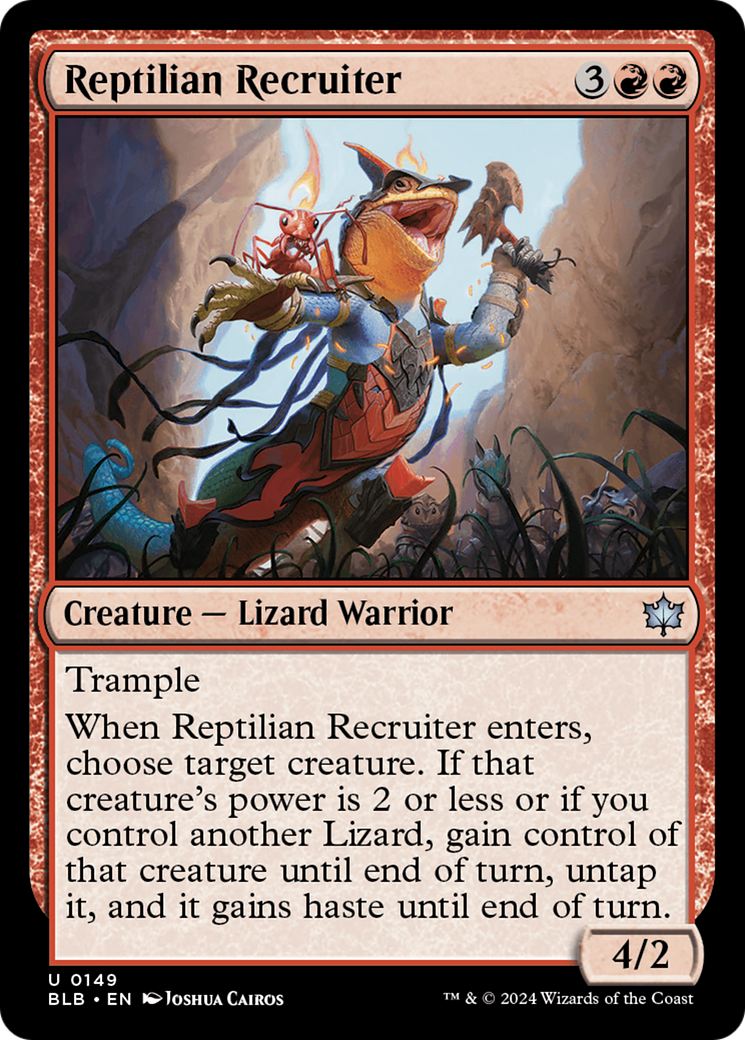 Reptilian Recruiter (BLB-149) [Bloomburrow] Foil