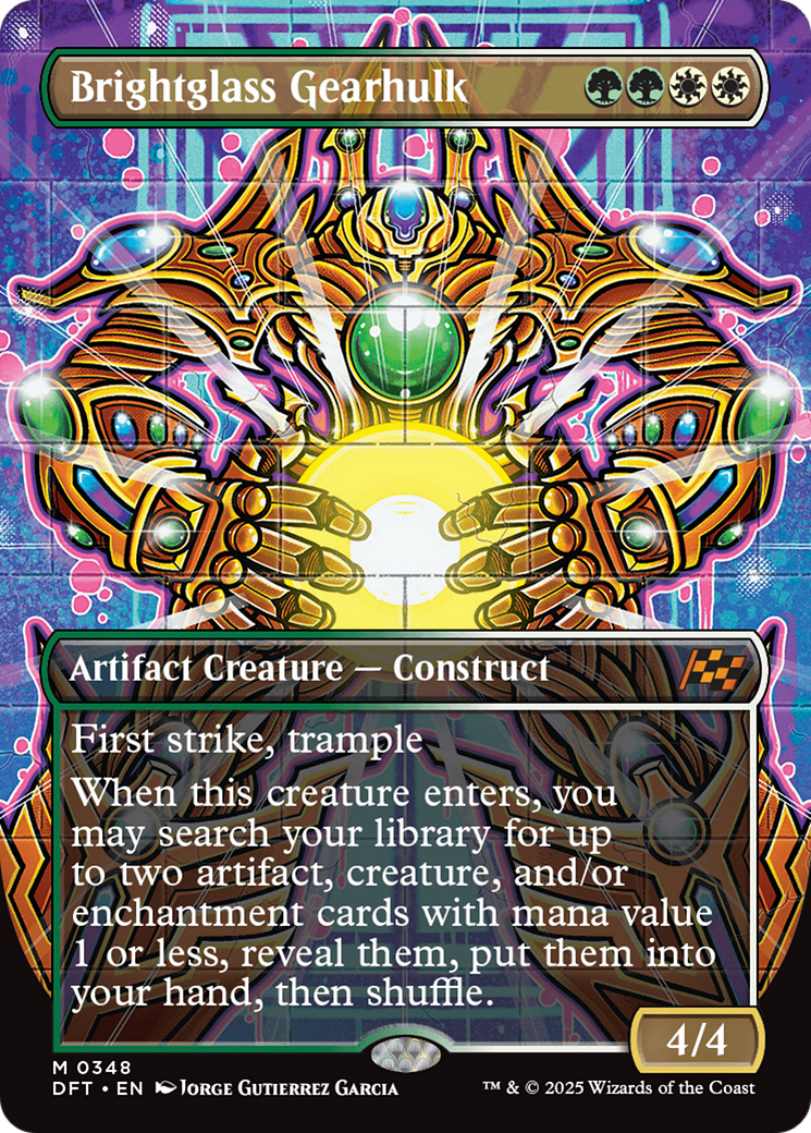 Brightglass Gearhulk (DFT-348) [Aetherdrift] (Borderless)