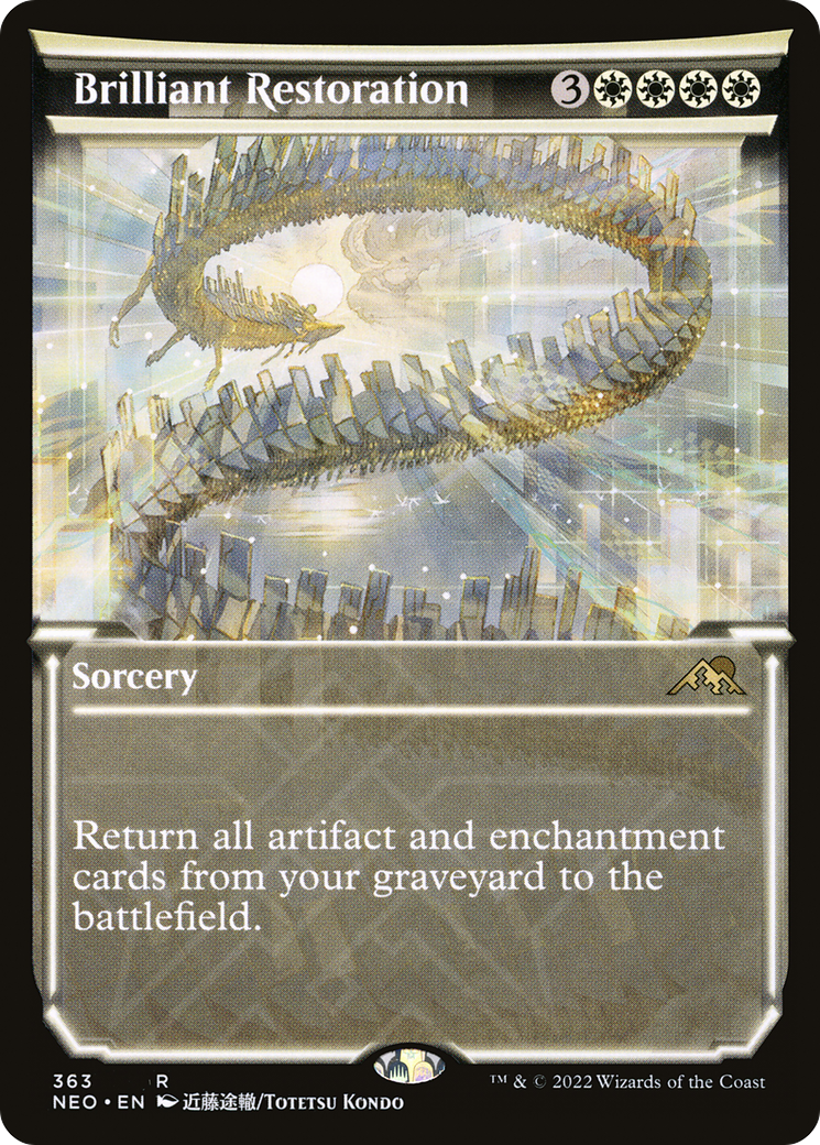 Brilliant Restoration (NEO-363) [Kamigawa: Neon Dynasty]: (Showcase) Foil