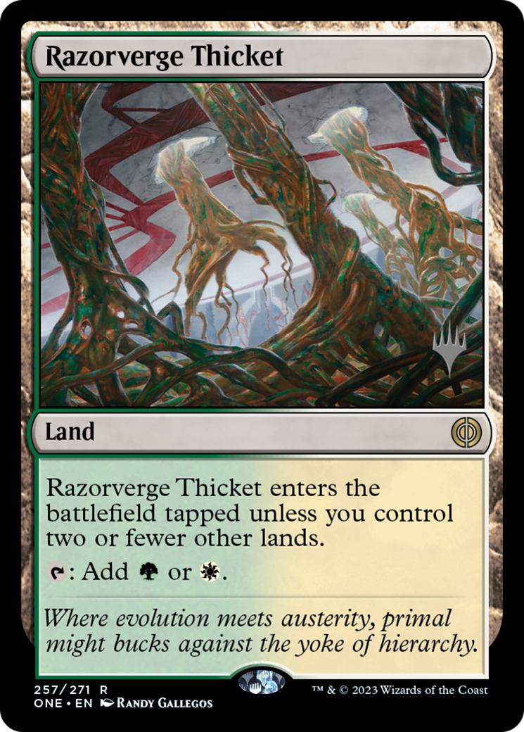 Razorverge Thicket (PPONE-257P) [Phyrexia: All Will Be One Promos] Foil