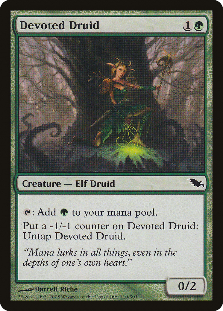 Devoted Druid (SHM-110) [Shadowmoor] Foil