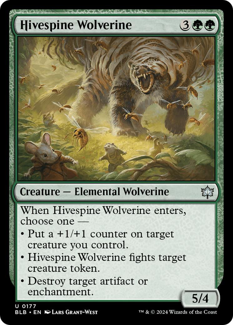 Hivespine Wolverine (BLB-177) [Bloomburrow] Foil