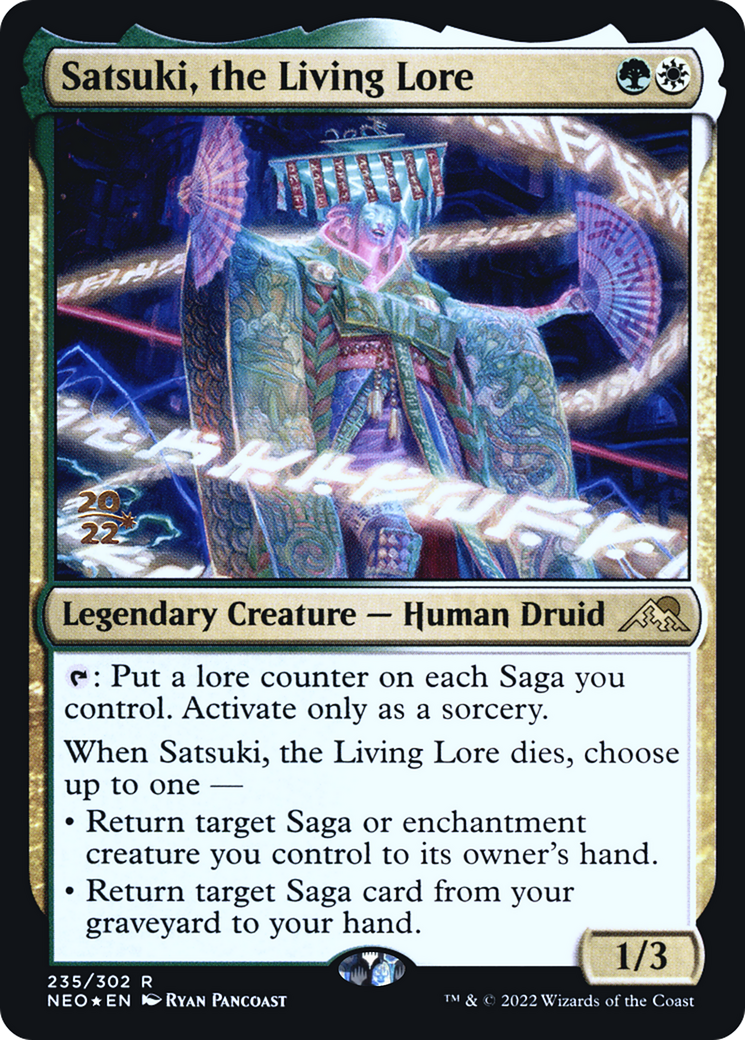 Satsuki, the Living Lore (PRE-235) [Kamigawa: Neon Dynasty Promos] Foil