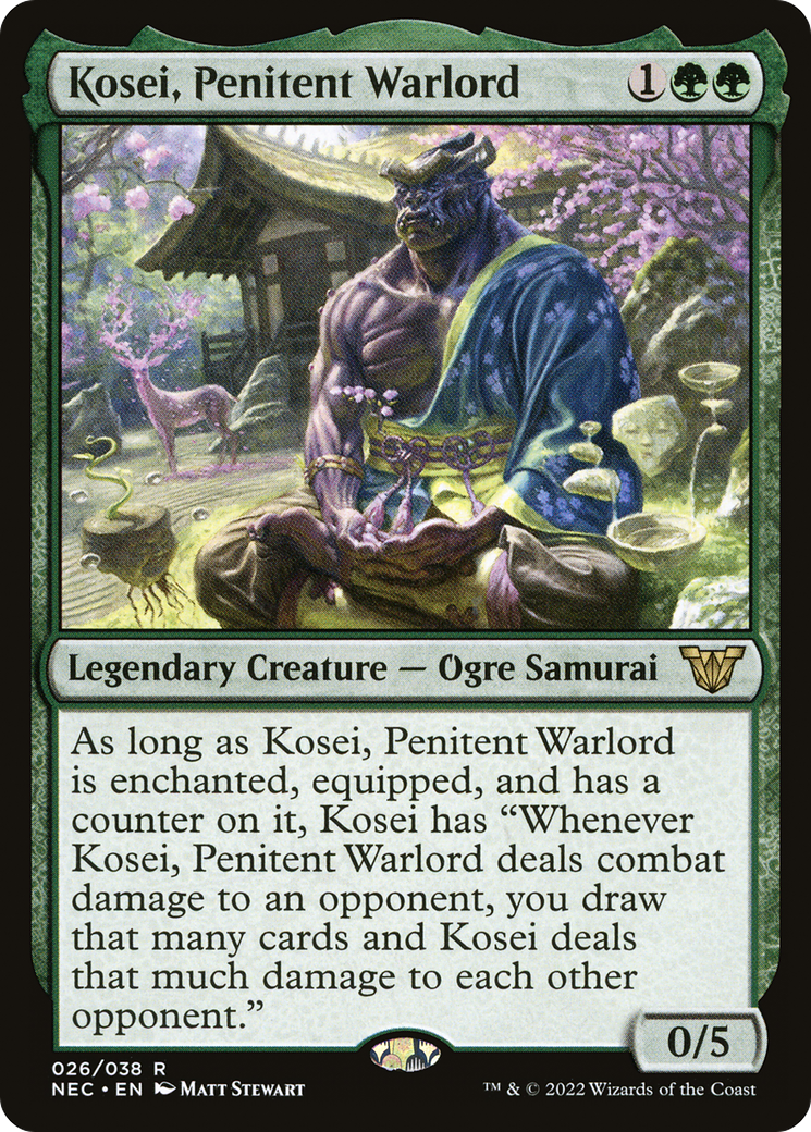 Kosei, Penitent Warlord (NEC-026) [Neon Dynasty Commander]