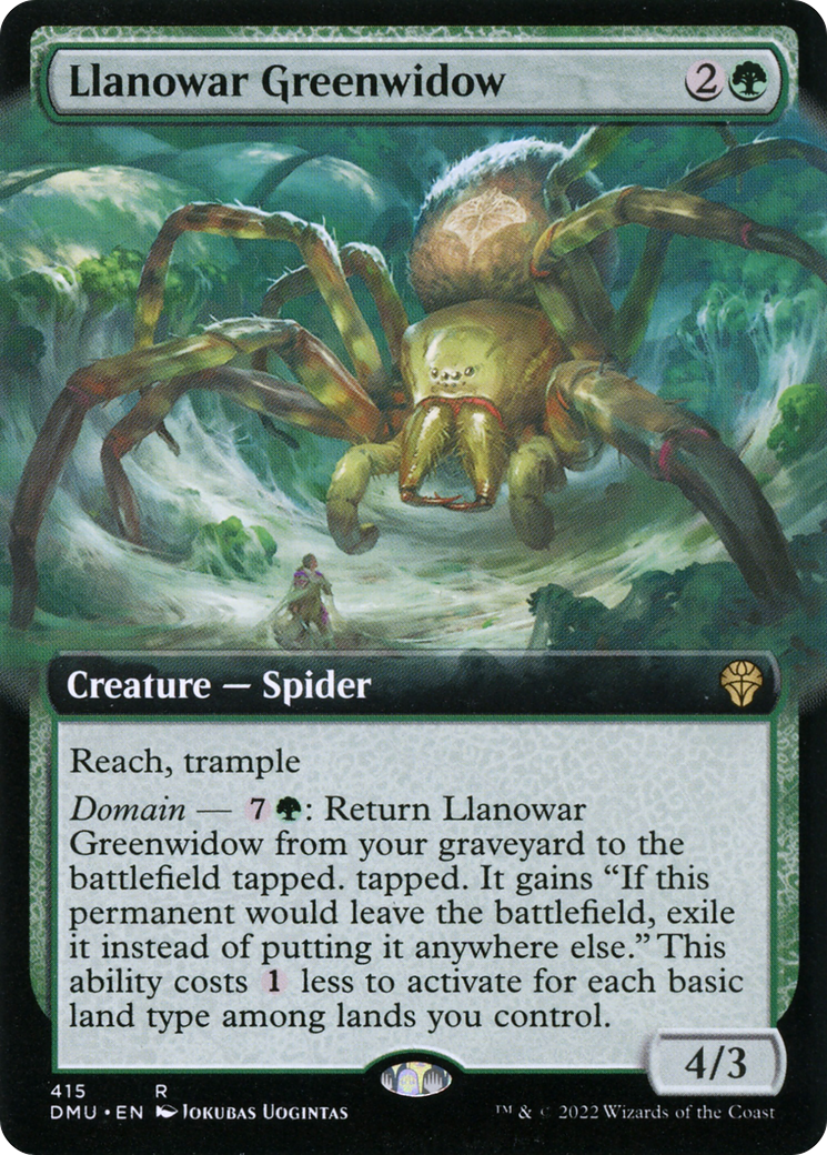 Llanowar Greenwidow (Extended Art) (DMU-415) [Dominaria United]