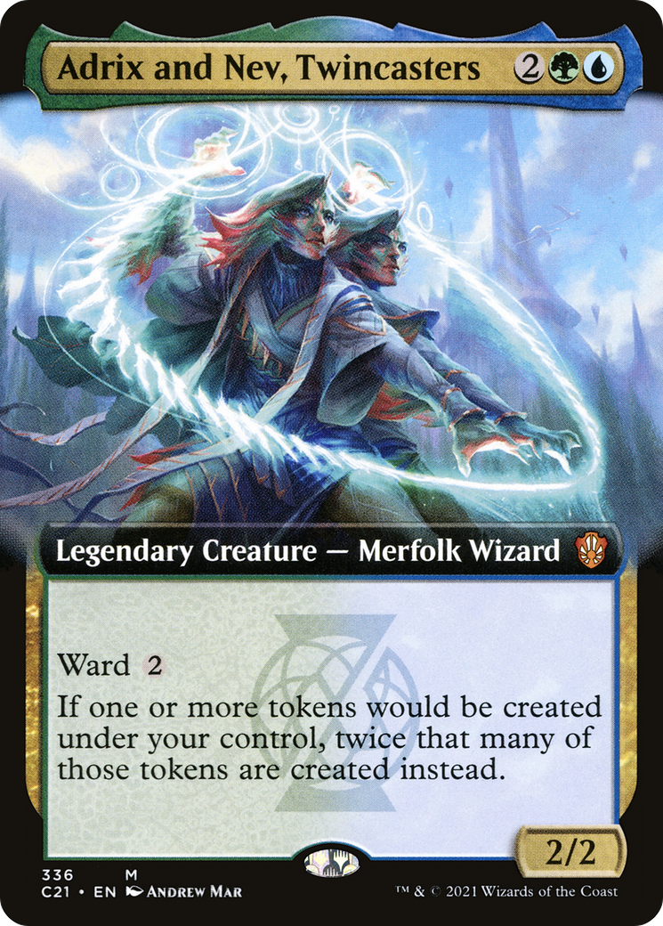 Adrix and Nev, Twincasters (C21-336) [Commander 2021]: (Extended Art)