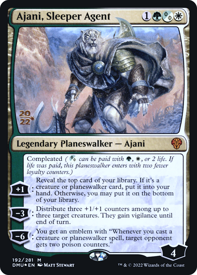 Ajani, Sleeper Agent (PRE-192) [Dominaria United Promos] Foil