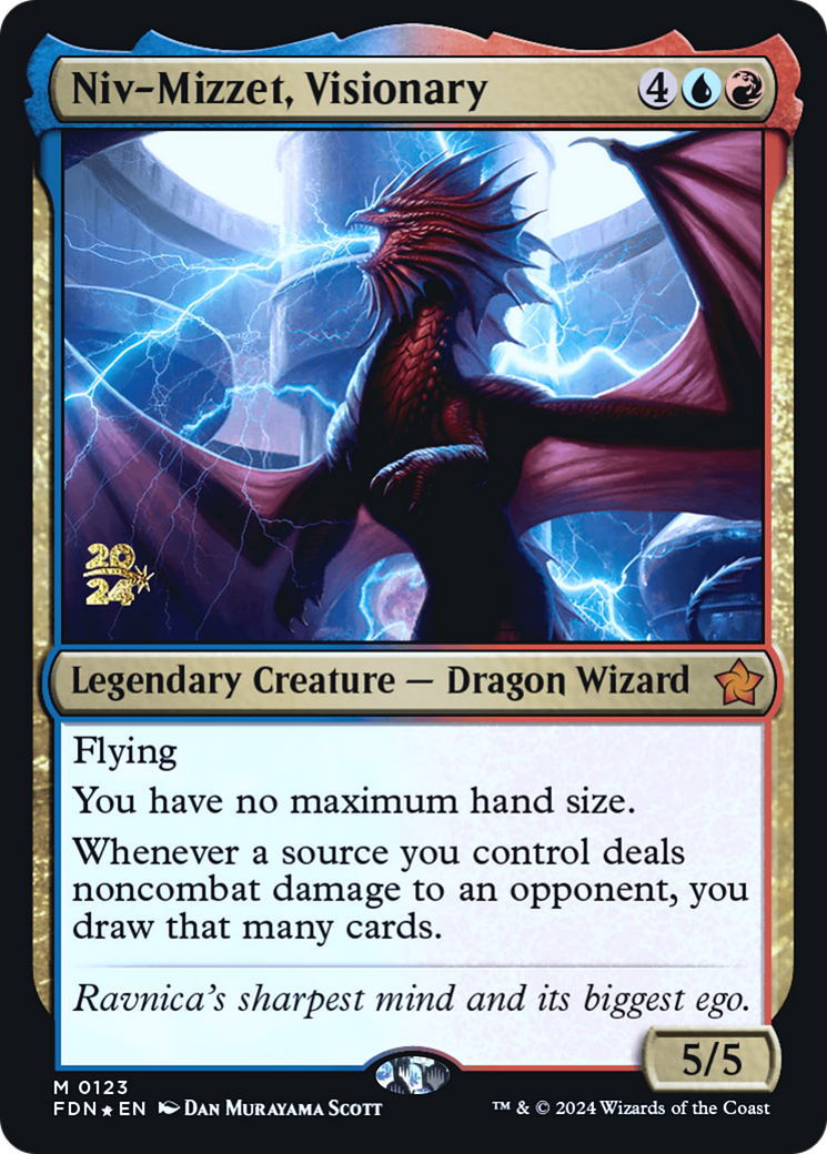 Niv-Mizzet, Visionary (PRE-123S) [Foundations Promos] Foil